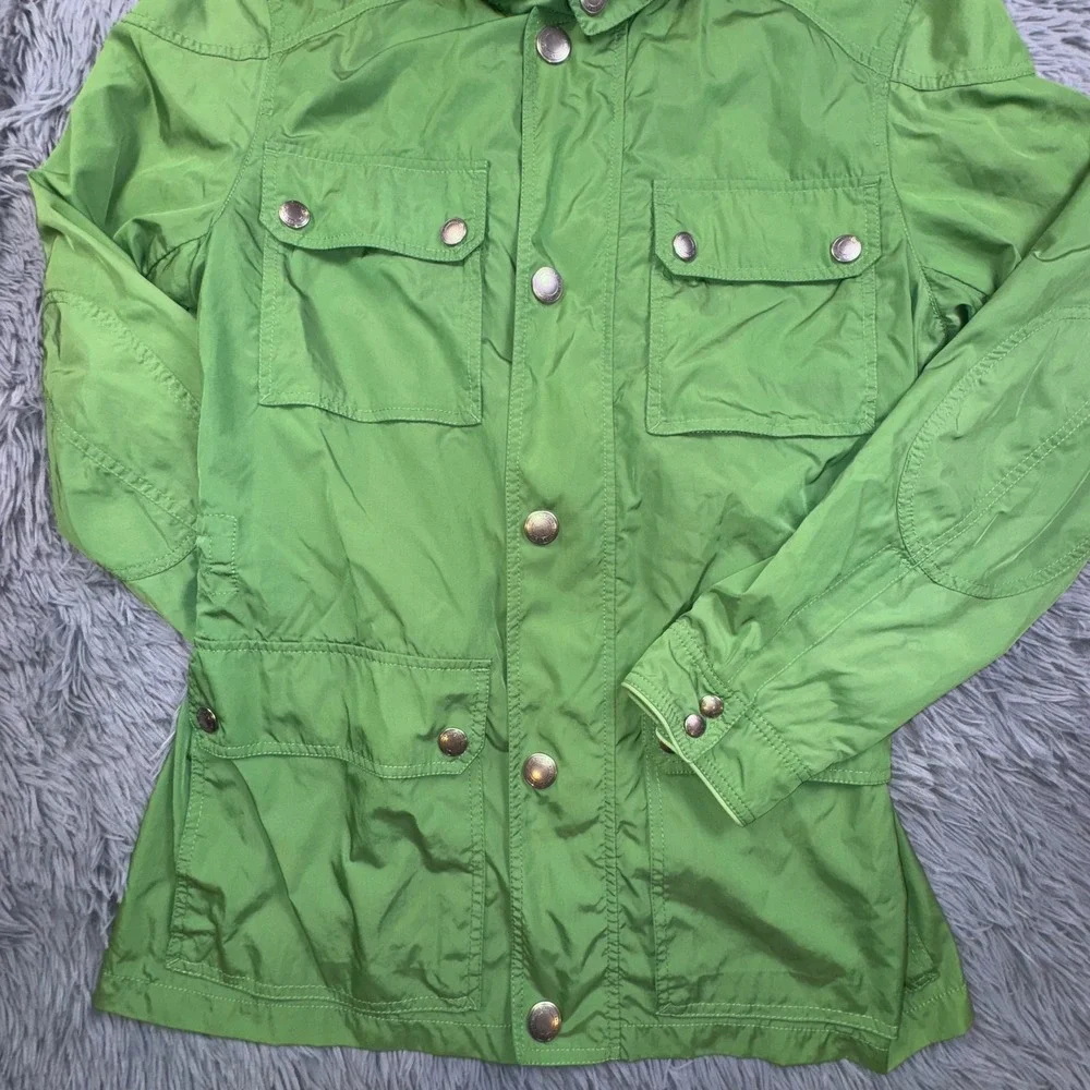 Coach Rain Coat Women's M Green Hooded Utility Jacket Slimming Luxury‎ Military
